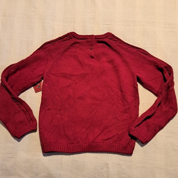 Gymboree girls size 8 cable knit sweater, cable knit gold button accent, New - Picture 7 of 7